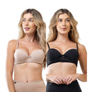 Kit 2 Sutiã Reforçado Básico de Microfibra com Bojo Conforto